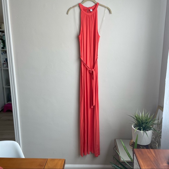 Old Navy / Coral Pink Jersey Maxi Dress - Picture 1 of 9